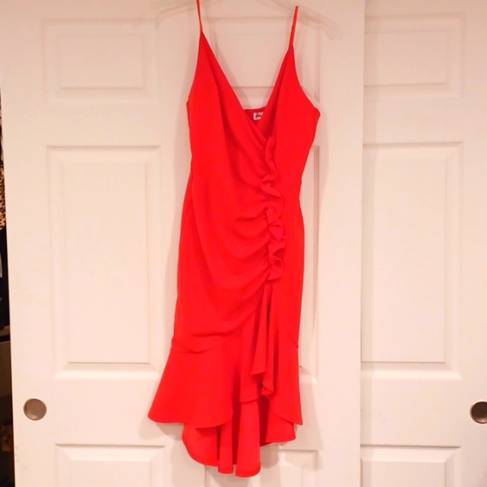 Emerald Sundae Women Red/Orange Strap Dress Size XL